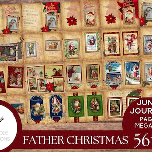 Páginas del diario basura de Papá Noel—IMPRIMIBLES—MEGA KIT de 56 hojas—Papá Noel, San Nicolás, Papá Noel, ¡están todos aquí!