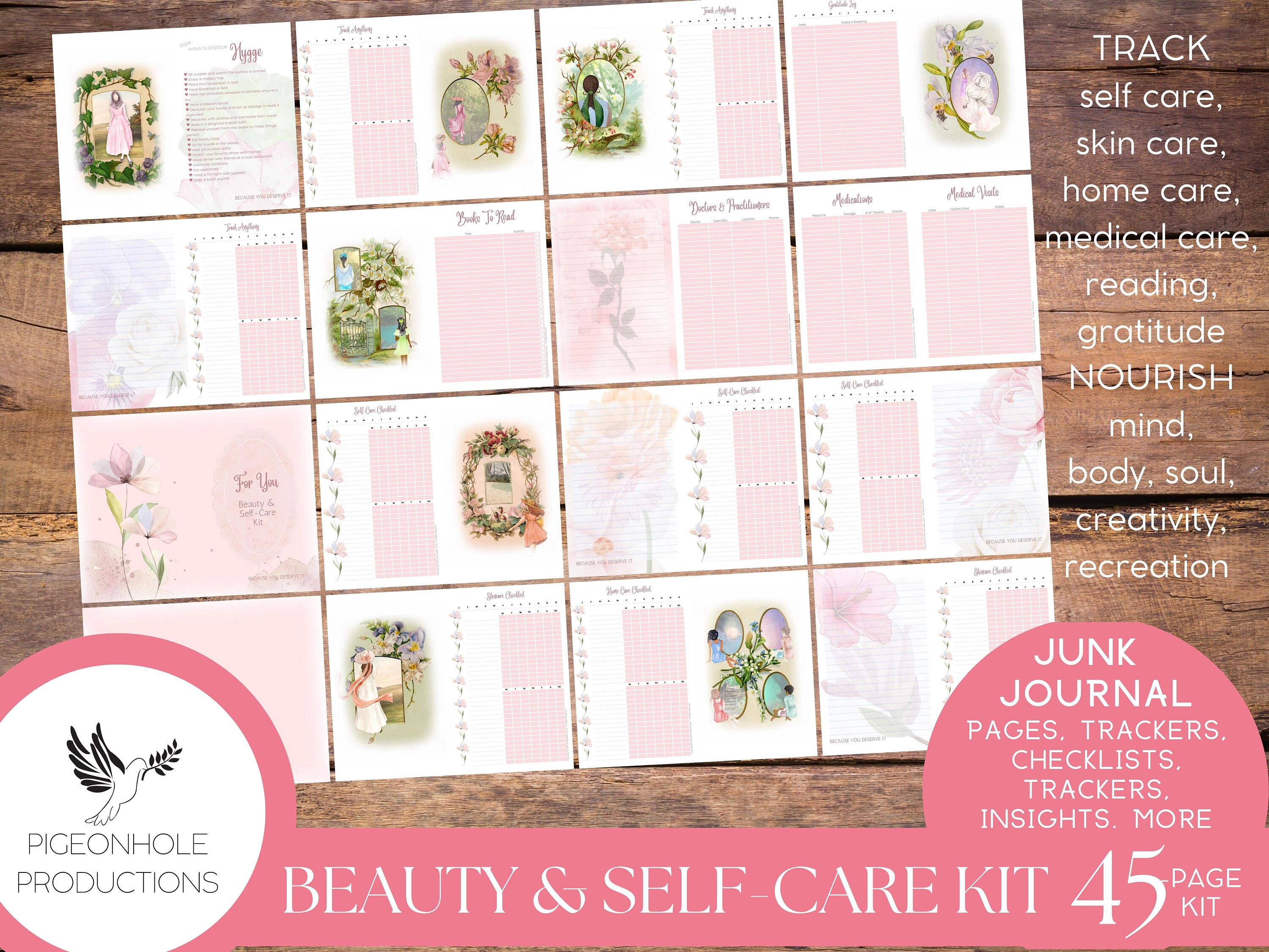 Beauty & Self-care Junk Journal Kit, Self Care, Skin Care, Home Care ...