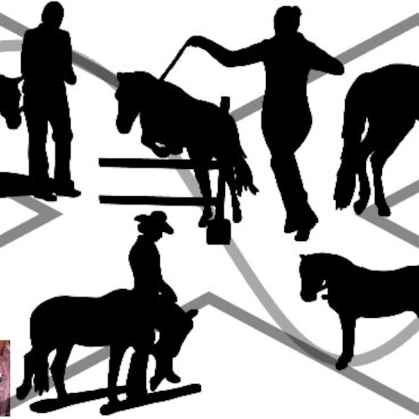 Miniature Horse Outline Collection, Halter, In-Hand Trail, Jumping, and Cart svg, ai, dxf, and png Laser Cut File - INSTANT DOWNLOAD