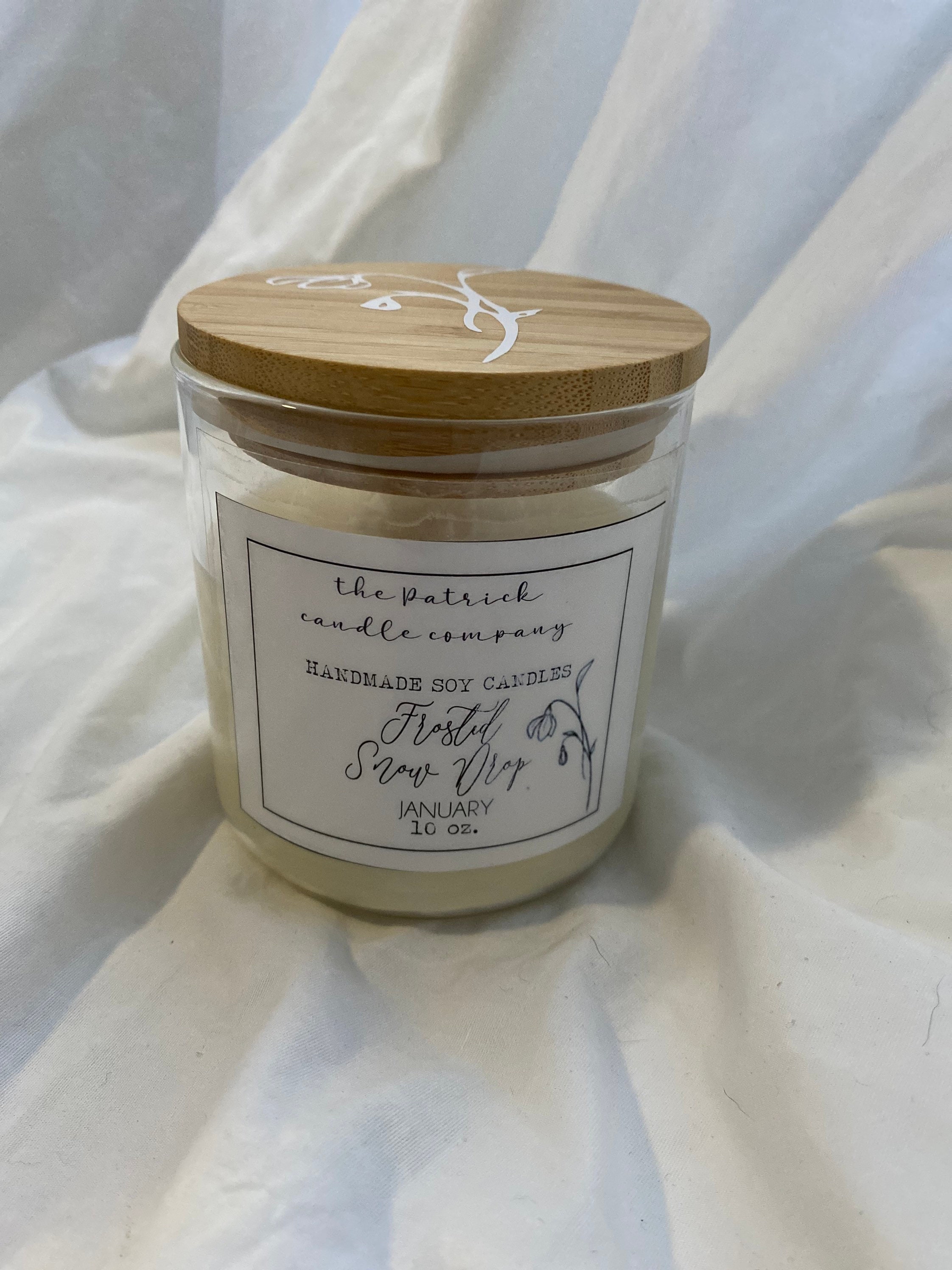 January Frosted Snowdrop Birth Flower Soy Candle Etsy
