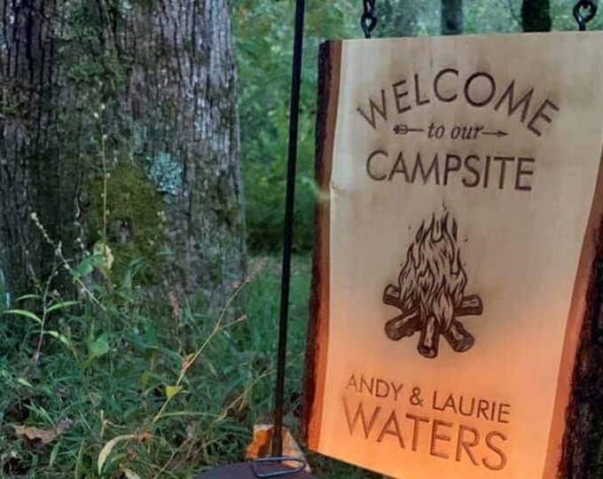 Custom Camping Sign Personalized Camping Sign to Our Etsy