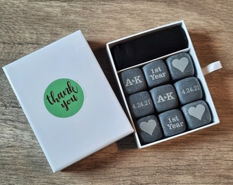 Custom Engraved Whiskey Stones Gift Set