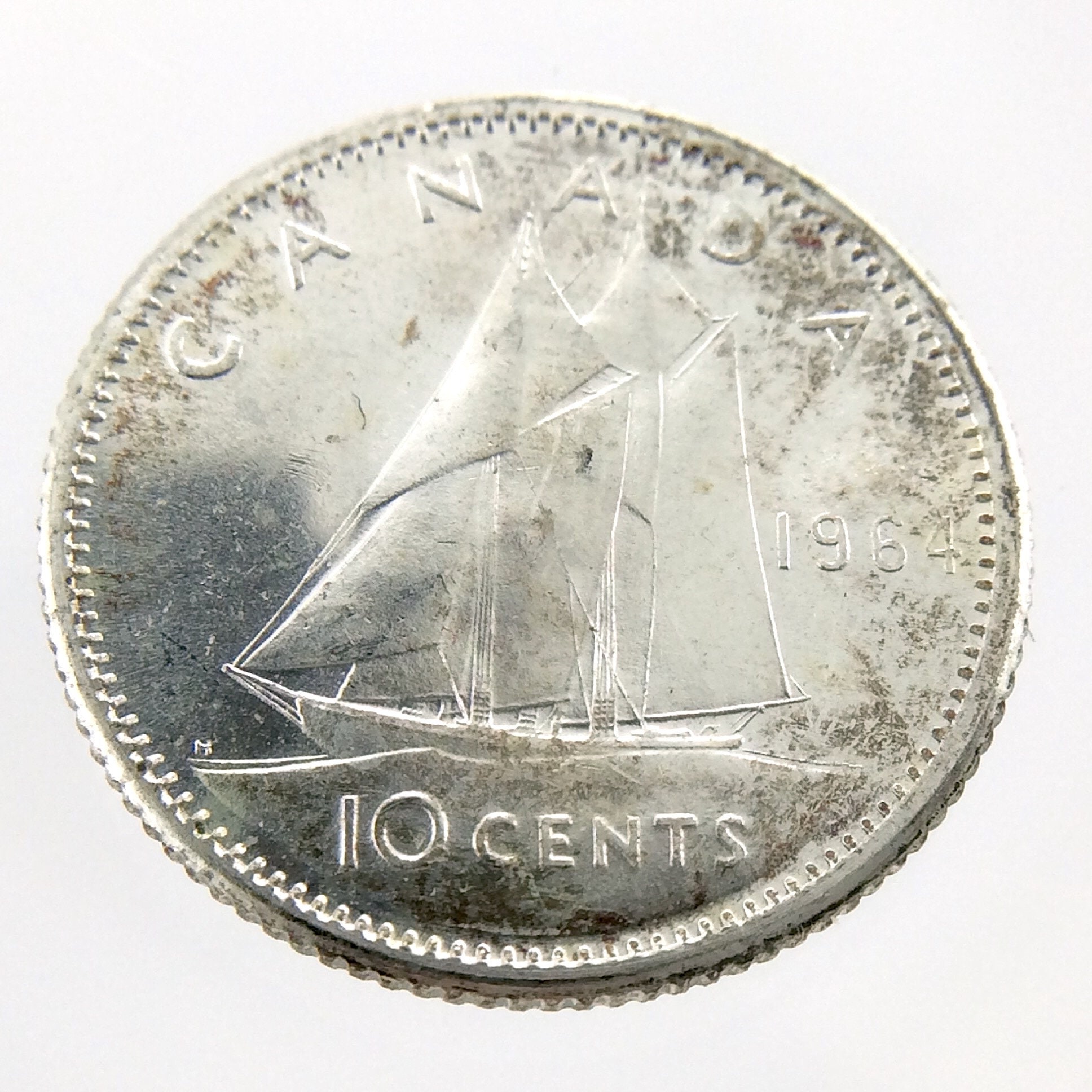1964 Canada Ten 10 Cents 800 Silver Dime Uncirculated Canadian