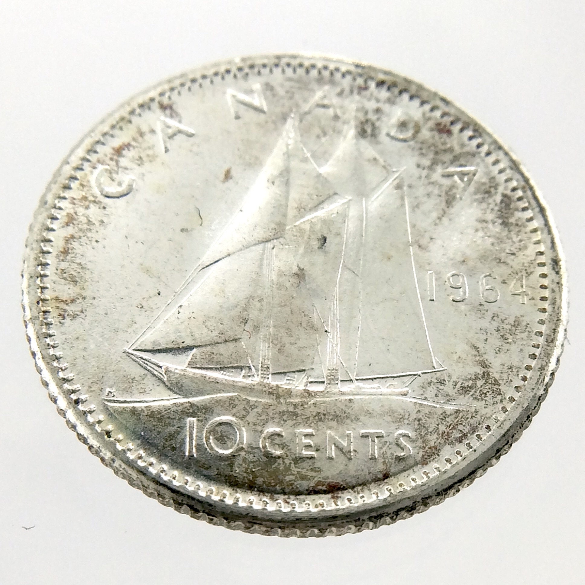 1964 Canada Ten 10 Cents 800 Silver Dime Uncirculated Canadian
