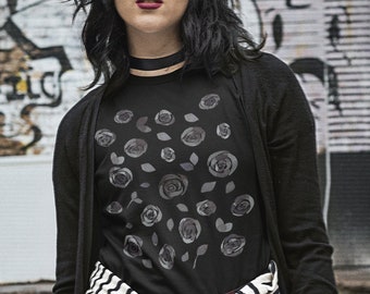 Trad Goth Kleidung-Mall Goth Kleidung-gotische Rosen Plus size goth Goth Mädchen-T-Shirt Geschenke für Gothics. Gothic Kleidung Alt Alternative Kleidung