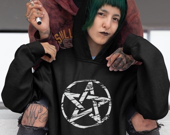 Goth hoodie Gothic hoodie Grunge hoodie Mall goth clothing Trad goth clothing Emo scene e girl egirl clothing Plus size goth black in the uk