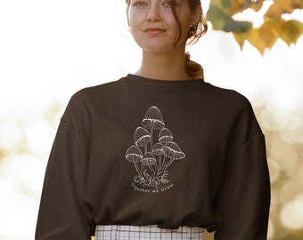 Mushroom Crewneck Goblincore Clothing Cottagecore Fashion botanical Aesthetic Clothes Mushroom Apparel Mori Girl Clothing Mushroom Clothes