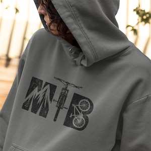 Mountain Bike Hoodie, Mountain Bike Sweatshirt Gift, MTB Hoodie, Biking Cycling, Cycle Bike Rider, Mens MTB Gift, Jersey, Mountain Bike Gear