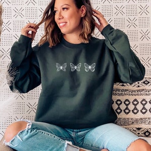 Tpwk Crewneck Butterfly Etsy