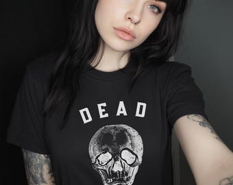Winkelcentrum Goth-kleding traditionele Goth-kleding Dead Inside Shirt Emo meisjeskleding Grote maten Goth emo meisje grunge cadeau. Alt tienerkleding