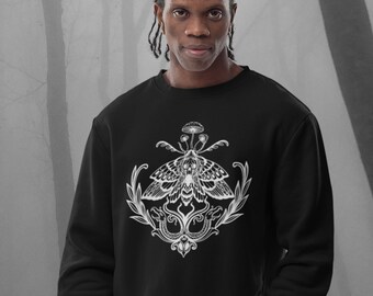 Witchy stuff Goblincore clothing Mushroom moth skull graphics Wicca Occult and Goth Gothic vibes Alternative Clothing Grunge fairycore in UK
