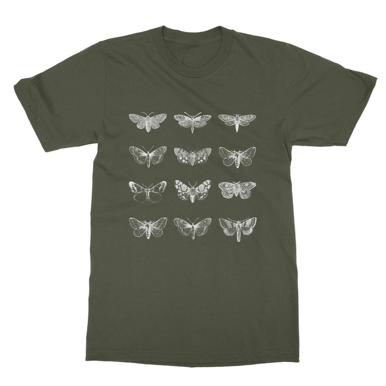 Luna Moth-T-shirt: Goblincore Dark Cottagecore-kleding afbeelding 4