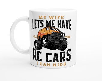 Mok radiografisch bestuurbare auto voor liefhebber van modelauto's, cadeau voor echtgenoot, retromok, RC Car Cup cadeau van vrouw
