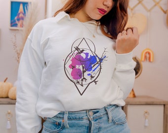 Discreet bi pride Sweater Subtle bi pride sweatshirt Subtle bisexual top Bisexual gift Bi wife energy shirt  Bi pride merch Plus Size  gift