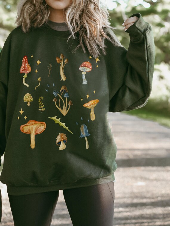 Mushroom Crewneck Goblincore Clothing 