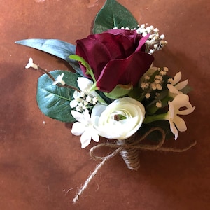 Boutonniere for Groom or Groomsmen Custom Made to Order image 1