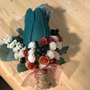 Boutonniere for Groom or Groomsmen Custom Made to Order image 7