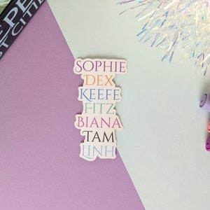 Keeper of the Lost Cities Inspired Stickers -Kotlc Kawaii Laptop Sticker - Sophie - Keefe - Fitz - Biana - Dex - Tam - Shannon Messenger