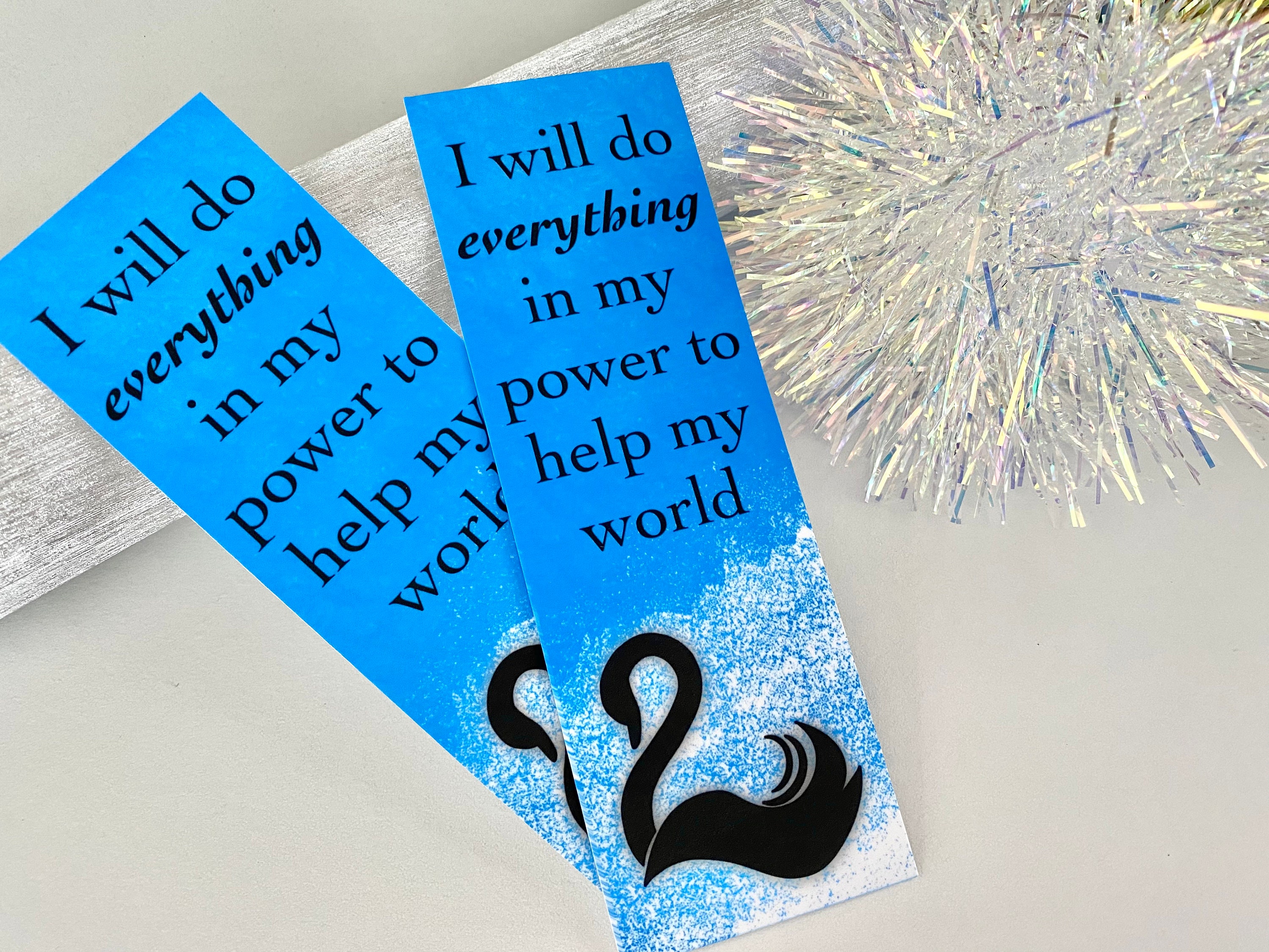 Black Swan Pledge Bookmarks Keeper of the Lost Cities Inspired Etsy