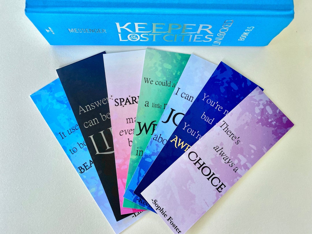 Bookmarks Keeper of the Lost Cities Inspired Kotlc Keefe Sophie Foster