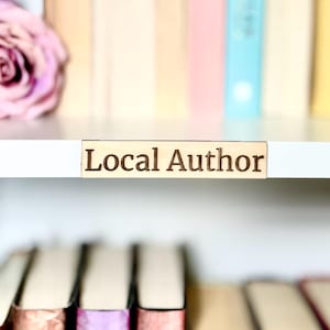Engraved Bookshelf Labels - Shelf Decor - Repositionable Book Cart Sign  - Bookworm Gifts - Bookish Merch - Wooden Organizers-Billy Bookcase