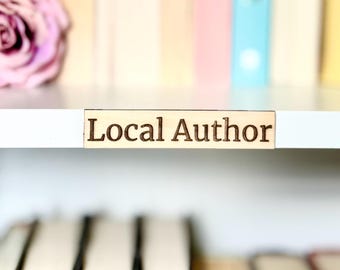 Engraved Bookshelf Labels - Shelf Decor - Repositionable Book Cart Sign  - Bookworm Gifts - Bookish Merch - Wooden Organizers-Billy Bookcase