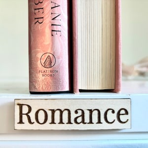 Engraved Bookshelf Labels - Shelf Decor - Repositionable Book Cart Sign  - Bookworm Gifts - Bookish Merch - Wooden Organizers-Billy Bookcase