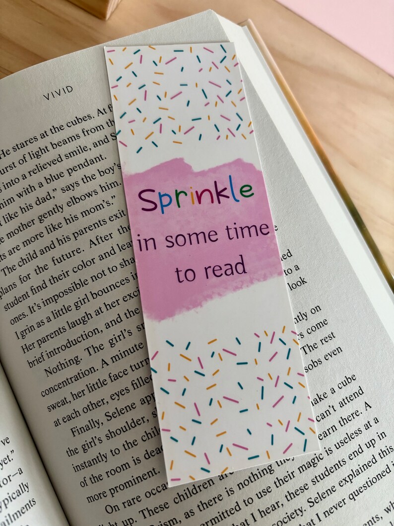 Springles Bookmark Donut Bookmark - Books Are Sweet Sticker - Sweet Bookmark - Donut ...
