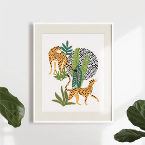 Jungle Leopard Print, Tiger Print, Living Room Prints, Fun Print, Animal Print, Monogram