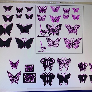 Butterfly Assortment DXF SVG Pretty