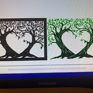Heart Tree dxf svg