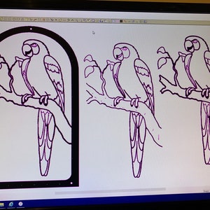 Australian parrot dxf svg