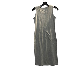 Grey Stretch Cotton Jersey Bodycon Sleeveless Dress, Midi Tank Dress, Cocktail Dress, Layering Dress, Tznius, Sheath, Black Dress, Plus Size Xs Grey Stretch Cotton Jersey Bodycon Sleeveless Dress, Midi Tank Dress, Cocktail Dress, Layering Dress, Tznius, Sheath, Black Dress, Plus Size Xs