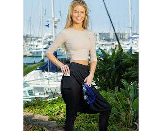 Extra Long Skirted Leggings Swimwear Modest Swim Skirt with Pockets Muslim Swimwear Burkini, Jewish Swimwear Tznius