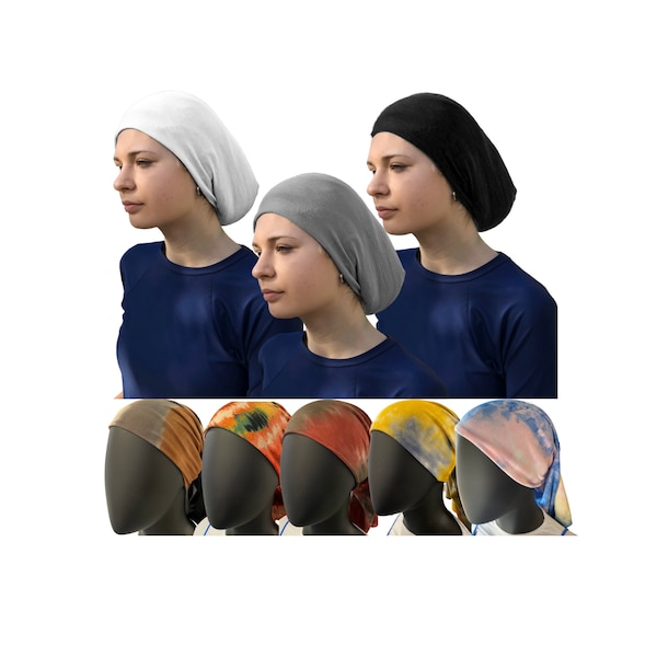 Sports Snood Athletic Thick Head Band Jersey Turban Chemo Headwear Cancer Patient Hat Tichel Mitpachat Head Wrap Hair Cover, tzniut scarf