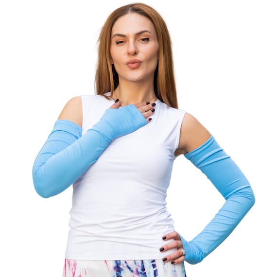 【YOURNUS】May Hand Warmer Long Sleeve YASUOA Arm Warmers White Hand Warmers for Women Long
