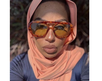 Light Peach Performance Sports Hijab – Soft, Fast-Drying, Travel-Ready Scarf (70"x30")