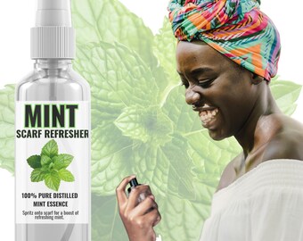 Turban Refresher Mist in Mint for Turbans Head Wraps Head Coverings Gele Dhuku Doek