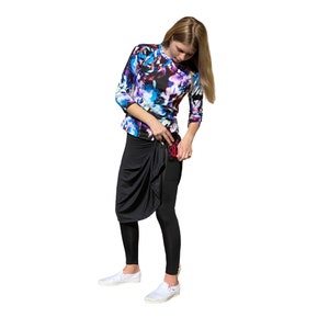 EXTREMELY LIGHTWEIGHT Swim Leggings. Extra Long Skirted Leggings Swimwear Modest Swim Skirt with Pockets, Swimwear Burkini, Swimwear Tznius