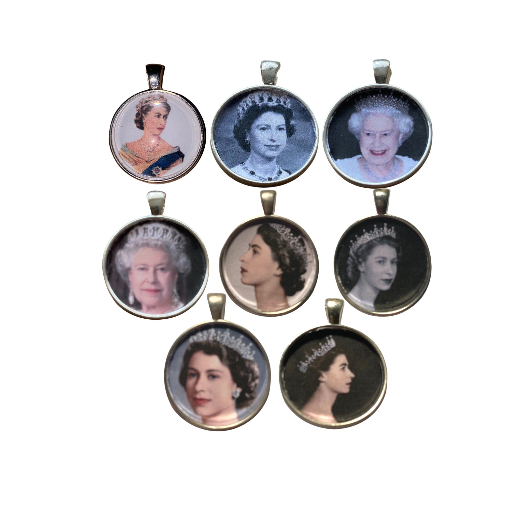 Queen Elizabeth Pendant, Queen of England Jewelry, Long Live the Queen
