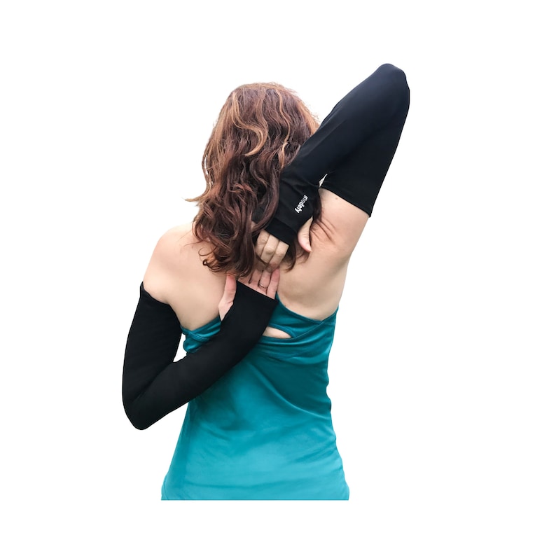 Full Cover Arm Sleeves Black With Thumb Holes Arm Compression Etsy