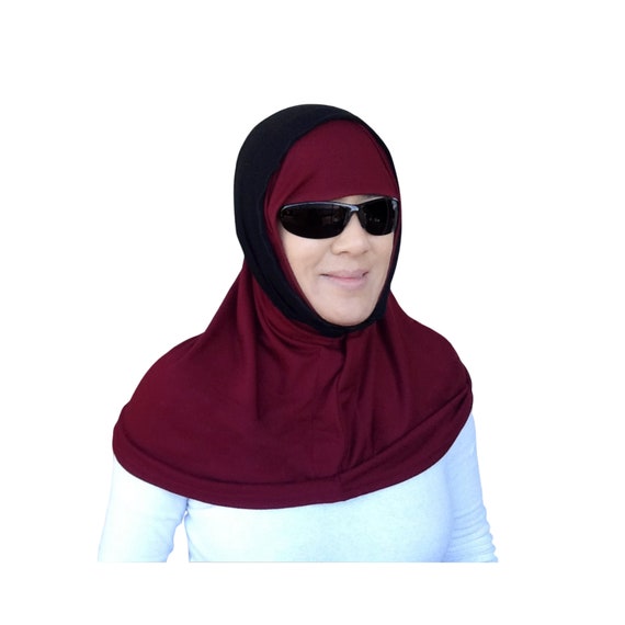 hijab sport maroon