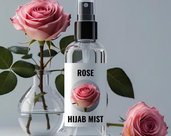 Rose Hijab Mist: Natural Odor Eliminator & Refresher