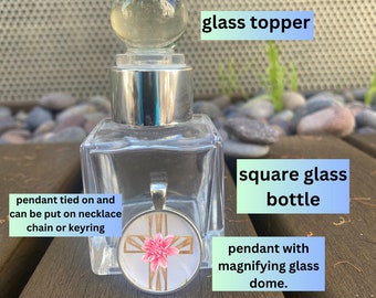 Holy Water Bottle: Catholic Baptism Gift with Pendant