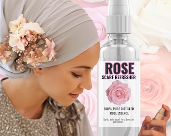 Rose Scarf Refresher Mist: Natural Odor Eliminator & Refresher for tichel mitapachat headwrap head covering