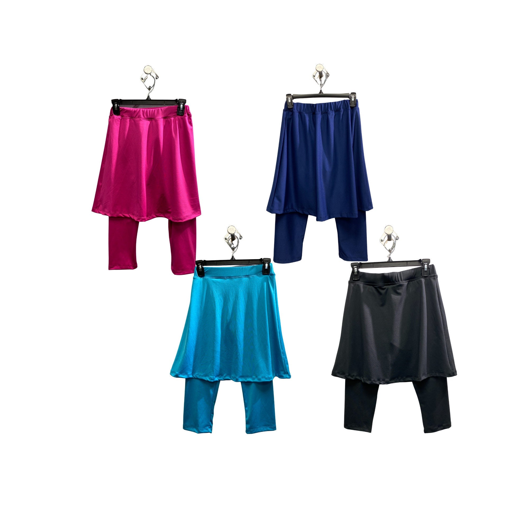 Girls Pants With Attached Skirt, Mini Flared Skirt With