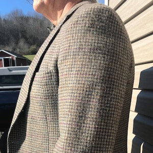 Wool tweed 1970s vintage men&#39;s coat