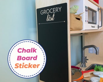 Play Kitchen Chalkboard Sticker, Ikea Duktig Compatible, Personalized