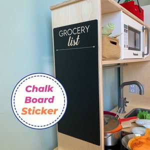 Chalkboard Sticker, Play Kitchen Stickers, 3 types, Fits on Ikea Duktig, Personalized Play Kitchen