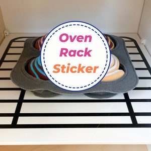 Oven Rack, Play Kitchen Stickers Decal, Fits on Ikea Duktig